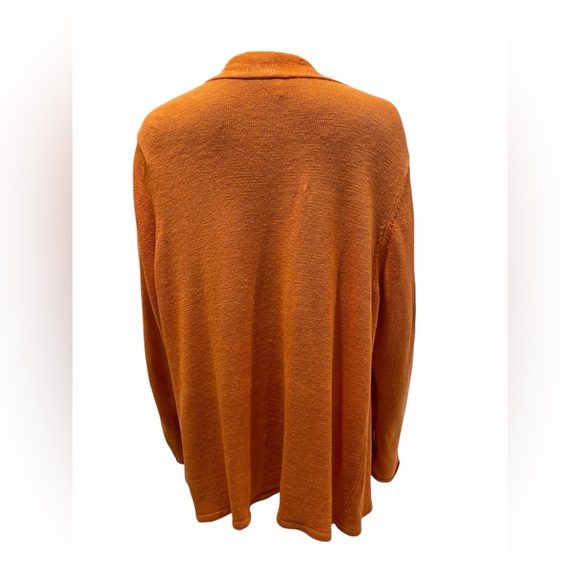 Eileen Fisher Orange Open-Front Cardigan  Sweater size 1X - Picture 4 of 4